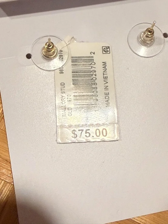 Kendra Scott Mallory Gold Stud Druzy Earrings NWT - Picture 6 of 9